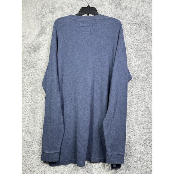 Duluth Trading Co Thermal Mens XLT Blue‎ Waffle Knit Pocket Long Sleeve Shirt - Picture 6 of 6